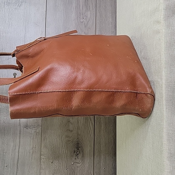 Anthropologie Cut & Paste Los Angeles Leather Tote Shoulder Bag - Picture 4 of 16